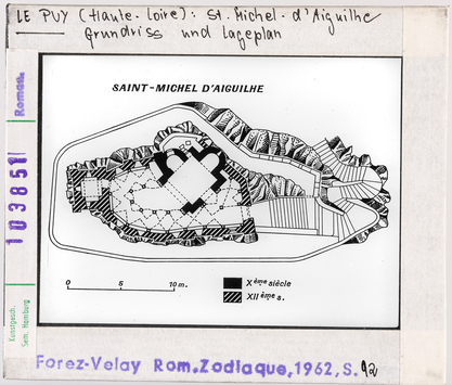 Vorschaubild Le Puy: Saint-Michel-d'Aiguilhe, Grundriss und Lageplan 